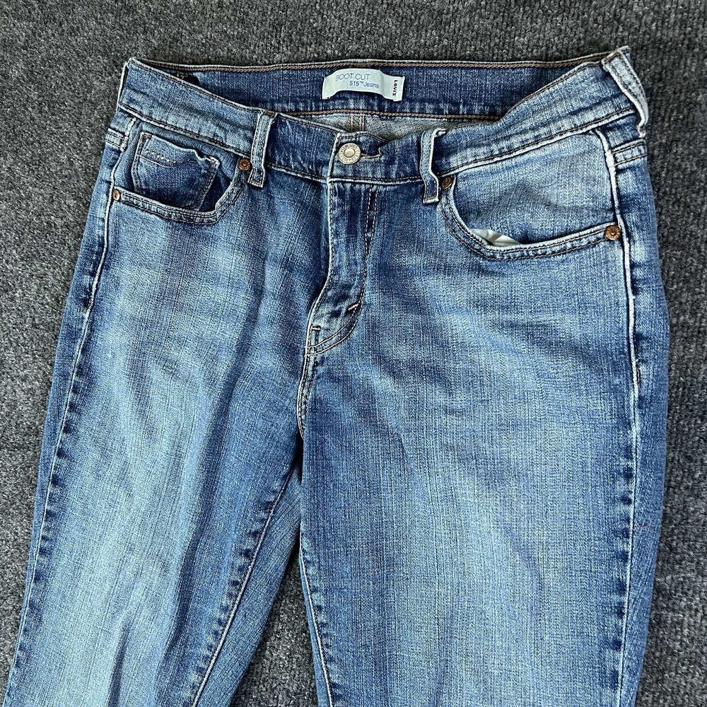 Levi's 515 Bootcut Jeans Women Size 8 31x28 Blue Stretch Denim Mid Rise